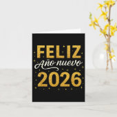 Feliz Año Nuevo 2026 New Year Spanish Fiesta Firew カード (黄色い花)