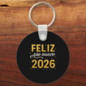 Feliz Año Nuevo 2026 New Year Spanish Fiesta Firew キーホルダー (正面)