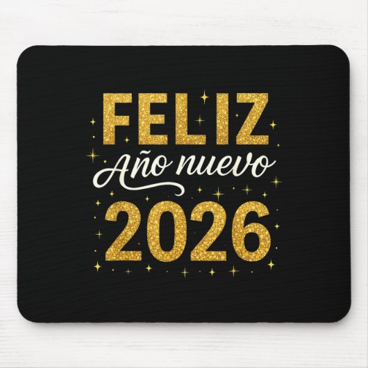 Feliz Año Nuevo 2026 New Year Spanish Fiesta Firew マウスパッド (正面)