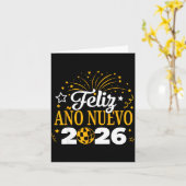 Feliz Año Nuevo 2026 Spanish New Years Eve Party  カード (黄色い花)