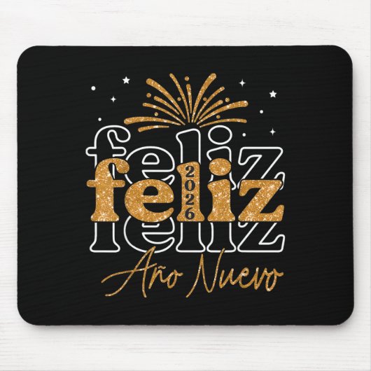 Feliz Año Nuevo 2026 Spanish New Years Eve Party  マウスパッド (正面)