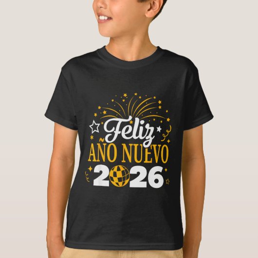 Feliz Año Nuevo 2026 Spanish New Years Eve Party  Tシャツ (正面)