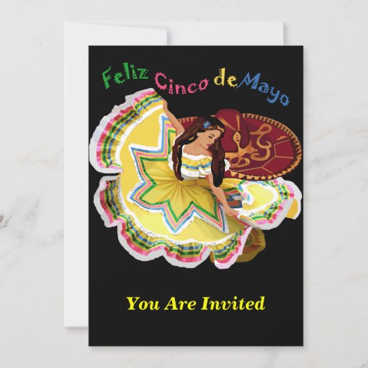 Feliz Cinco deメーヨーの招待状 招待状 (正面)