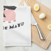 Feliz Cinco Deメーヨー-ブタ キッチンタオル (四つ折り)
