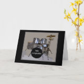 Feliz Cumpleañosはカードをドラムをたたきます カード (黄色い花)