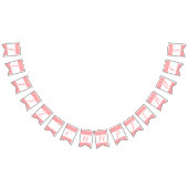 Feliz Cumpleaños -珊瑚色の旗布の旗 バンティングフラッグ (全)