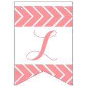 Feliz Cumpleaños -珊瑚色の旗布の旗 バンティングフラッグ (第3の旗)