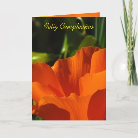 Feliz Cumpleaños - Amapola deカリフォルニア カード (正面)