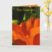 Feliz Cumpleaños - Amapola deカリフォルニア カード (黄色い花)