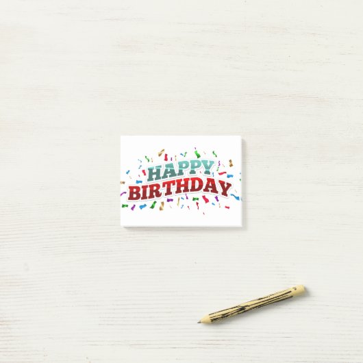 feliz cumpleaños colorido ポストイット (デスク上)