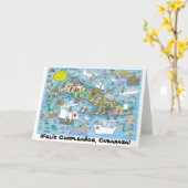 ¡ Felíz Cumpleaños、Cubanaza! カード (黄色い花)