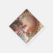 “Feliz Cumpleaños” Elegant Pink & Gold Birthday  スタンダードカクテルナプキン (角)
