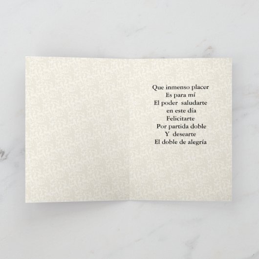 Feliz Cumpleaños en DiaサンValentin Femenino カード (内部)