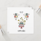 Feliz Cumpleaños | Happy Birthday カード (正面/裏面インサイチュ)