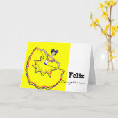 Feliz Cumpleaños - Que Cumplas Muchos Más カード (黄色い花)