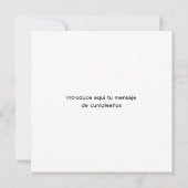 Feliz Cumpleaños! Spanish Birthday カード (裏面)