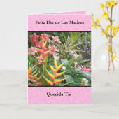 Feliz Diaのdelas Madres Tia カード (黄色い花)