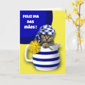 Feliz Dia das Mheals Mother's Day Card in Portgues カード (黄色い花)