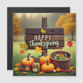 Feliz Dia de Accion de Gracias マグネット招待状 (正面/裏面)