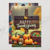 Feliz Dia de Accion de Gracias 招待状 (正面/裏面)
