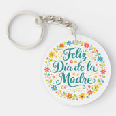Feliz Dia De La Madre Mother's Day Calligraphy |  キーホルダー (正面)