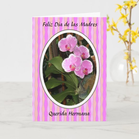 Feliz Dia de las madresのqueridaのhermana カード (黄色い花)