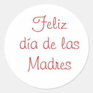 Feliz dia de las Madres ラウンドシール