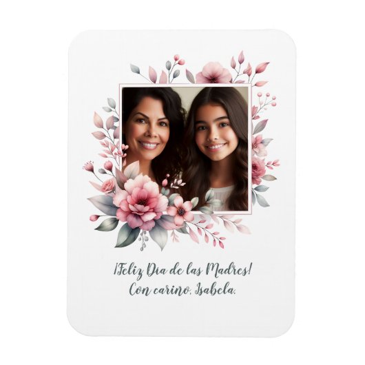 Feliz Día de las Madres Custom Photo Spanish マグネット (縦)