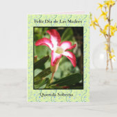 Feliz Dia de las Madres Sobrina カード (黄色い花)
