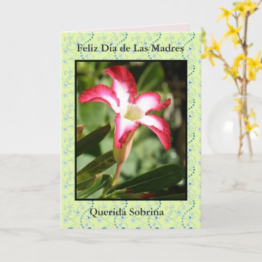 Feliz Dia de las Madres Sobrina カード (黄色い花)