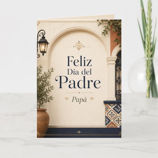 Feliz Día de los Padres Papá Espanol I Colonial カード (正面)