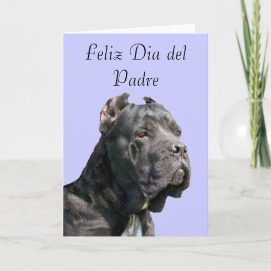 Feliz Dia del Padre Cane Corsoの挨拶状 カード (正面)