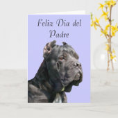 Feliz Dia del Padre Cane Corsoの挨拶状 カード (黄色い花)
