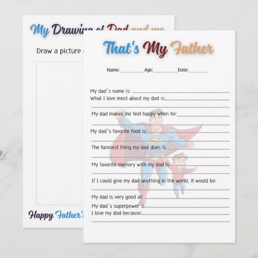 FELIZ DIA PAPA 招待状 (正面/裏面)