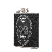 Feliz Muertos -お祝いの砂糖のスカルのフラスコ フラスク (左)