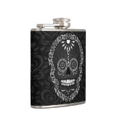 Feliz Muertos -お祝いの砂糖のスカルのフラスコ フラスク (右)