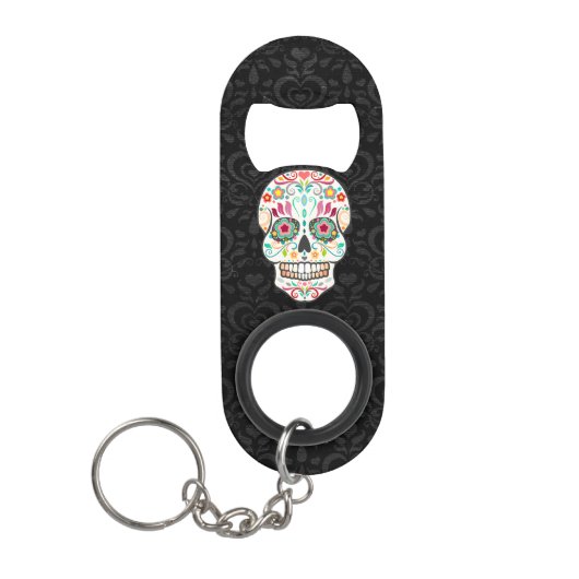 Feliz Muertos -お祝いの砂糖のスカルの栓抜き キーホルダー栓抜き (正面)
