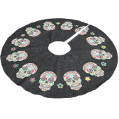 Feliz Muertos -お祝いの砂糖のスカル ブラッシュドポリエステルツリースカート (アングル)