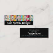 Feliz Muertos -カスタムで細い砂糖のスカルの名刺 スキニー名刺 (正面/裏面)