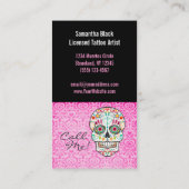 Feliz Muertos -カスタムな砂糖のスカルの垂直カード 名刺 (裏面)