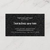 Feliz Muertos -ダマスク織の名刺の砂糖のスカル 名刺 (裏面)