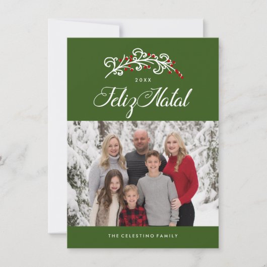 Feliz Natalフォトカード シーズンカード (正面)