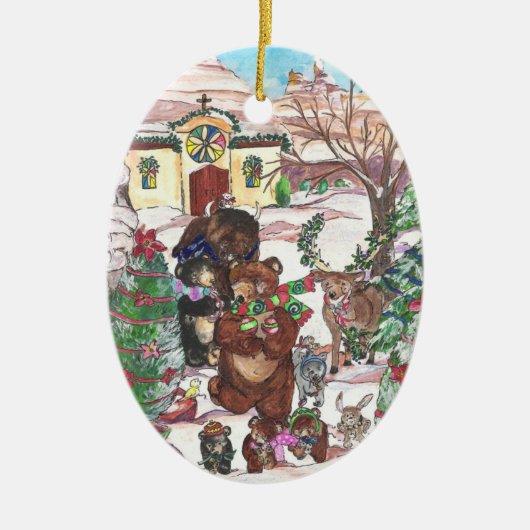 Feliz Navidadのオーナメント セラミックオーナメント (正面)