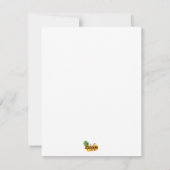 Feliz Navidadのクリスマスサボテンの平らなカード シーズンカード (裏面)