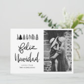 Feliz Navidadのシンプルクリスマス写真 シーズンカード (スタンド正面)