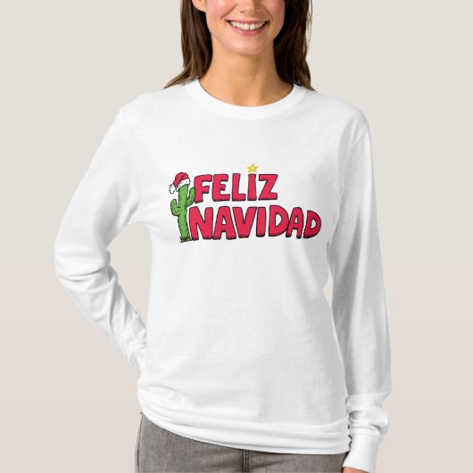 Feliz NavidadのスエットシャツのTシャツ Tシャツ (正面)