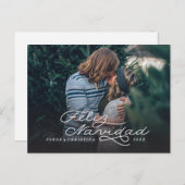 Feliz Navidadのスペインのなクリスマスカード、郵便はがき シーズンポストカード (正面/裏面)