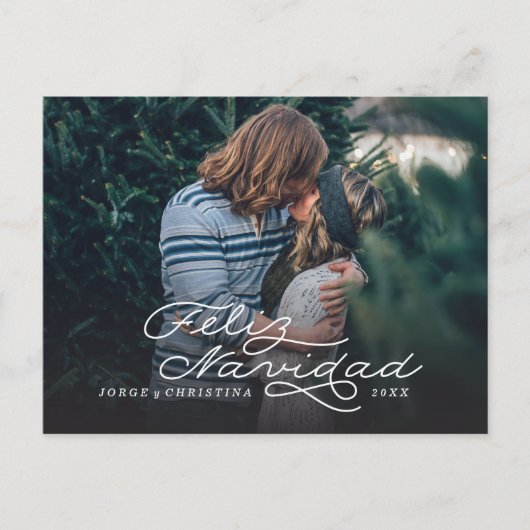 Feliz Navidadのスペインのなクリスマスカード、郵便はがき シーズンポストカード (正面)