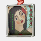 Feliz Navidadのメキシコ人の天使 メタルオーナメント (左)