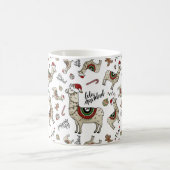 Feliz Navidadのラマのマグ コーヒーマグカップ (中央)